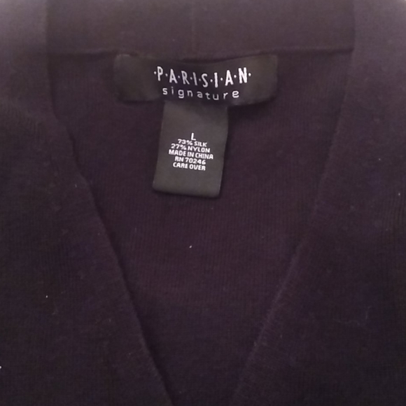 Parisian L silk black l/s sweater - Picture 2 of 3